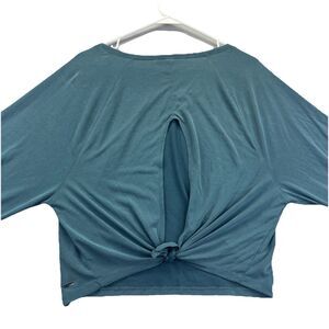 Victorias Secret On Point Green Open Back Long Sleeve Top Size L